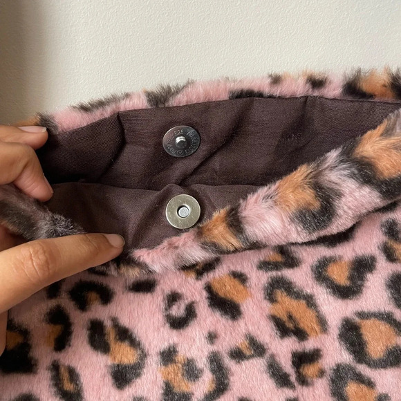 Lady Handbags Crossbody Shoulder Messenger Bag Leopard Print Fluffy Plush Casual - Picture 5 of 6